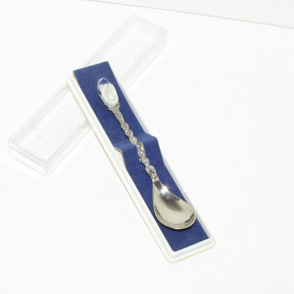 Vintage Collector Spoon Delft Blue & White Porcelain Dutch Shoe Souvenir - Picture 4 of 7